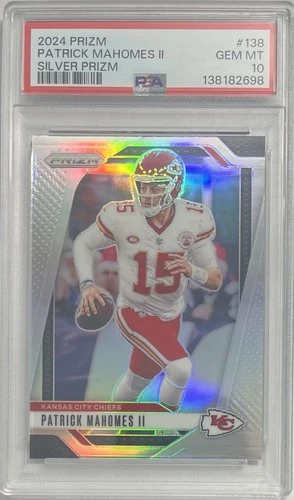 2024 Panini Patrick Mahomes II #138 Silver Prizm PSA 10 GEM MINT KC Chiefs MVP