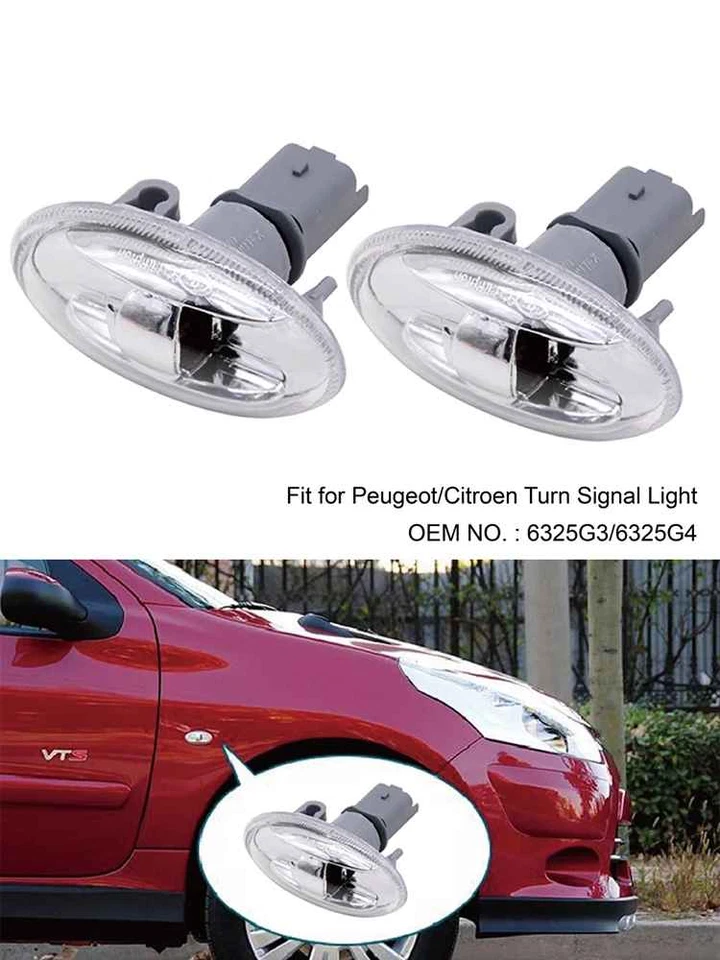 clignotant Latéral Répétiteur x2 Peugeot Citroën 107 206 C2 307 C3 C4 C5 - Photo 1/4