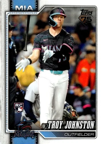 2026 TOPPS #317 TROY JOHNSTON RC ROOKIE MIAMI MARLINS BASEBALL