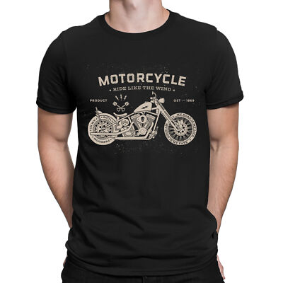 Motorcycle Ride Like The Wind Motorbike Bike Racer Vintage Mens T-Shirts  #BAL UK
