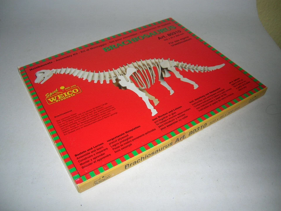 Weico Producte Brachiosaurus Holzbausatz 3D Puzzle Art 80310 Neu+OVP - Bild 3 von 4