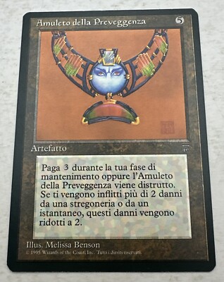 MTG * Forethought Amulet  Legends  FBB Italian  Regular  Rare **See Note Below