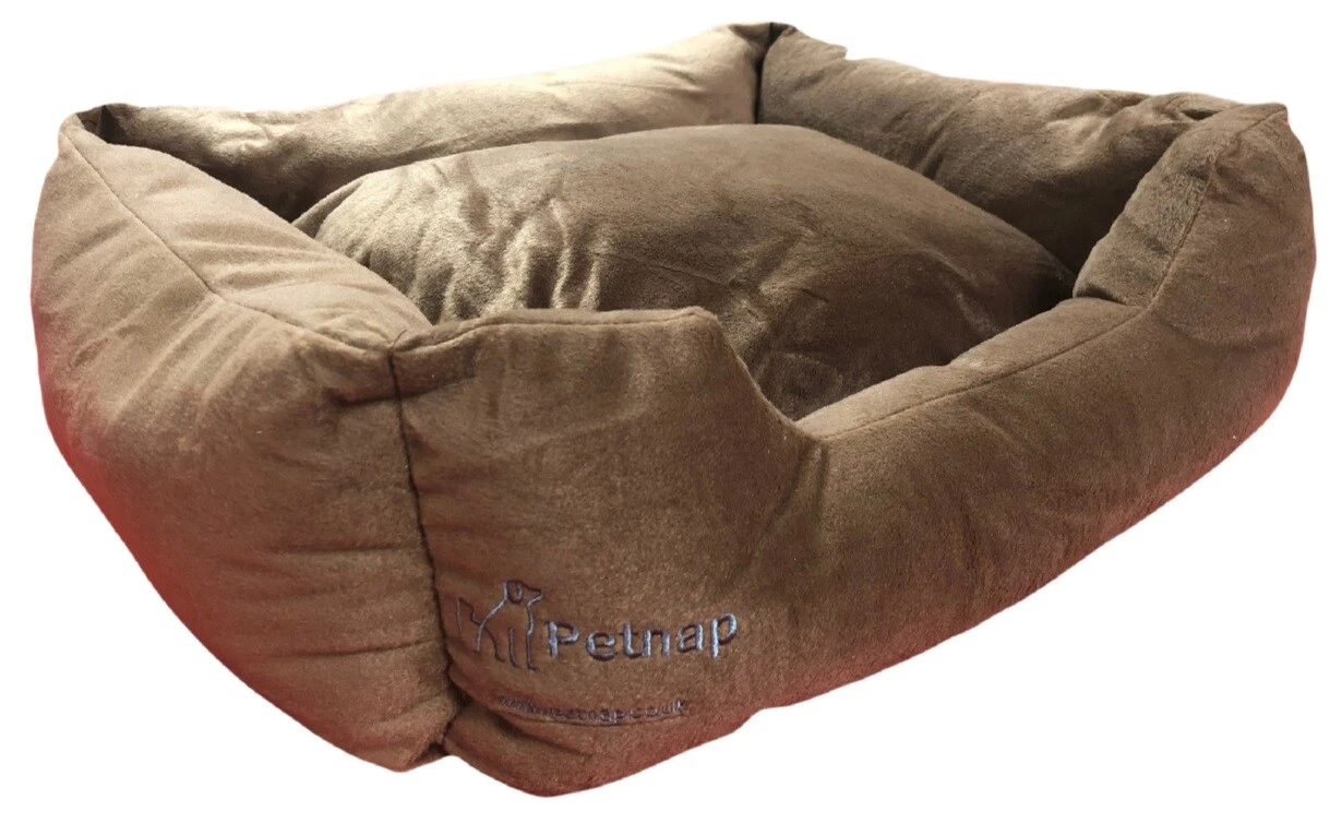 Dog Cat Bed- Heated Pet Bed, Puppy, Kitten Electric Heated Pad, Chocolate Brown