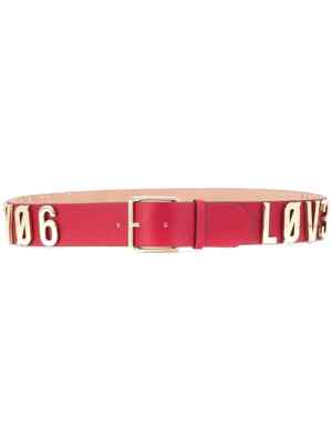 RED VALENTINO red/gold leather belt Leather belt Valentino Garavani Red size S International in  main image 3