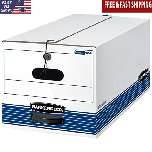 Medium Duty Storage Boxes Stackable FastFold Secure Closure Case of 12 New