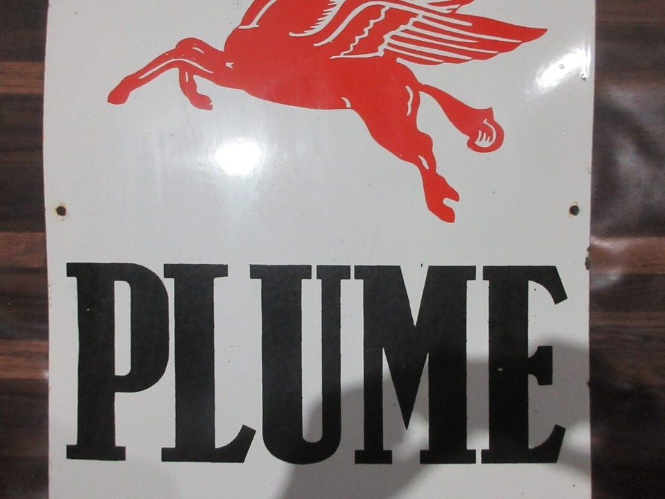 Porcelain Plume Enamel Metal Sign Plate Size 30" x 20" Inches eBay