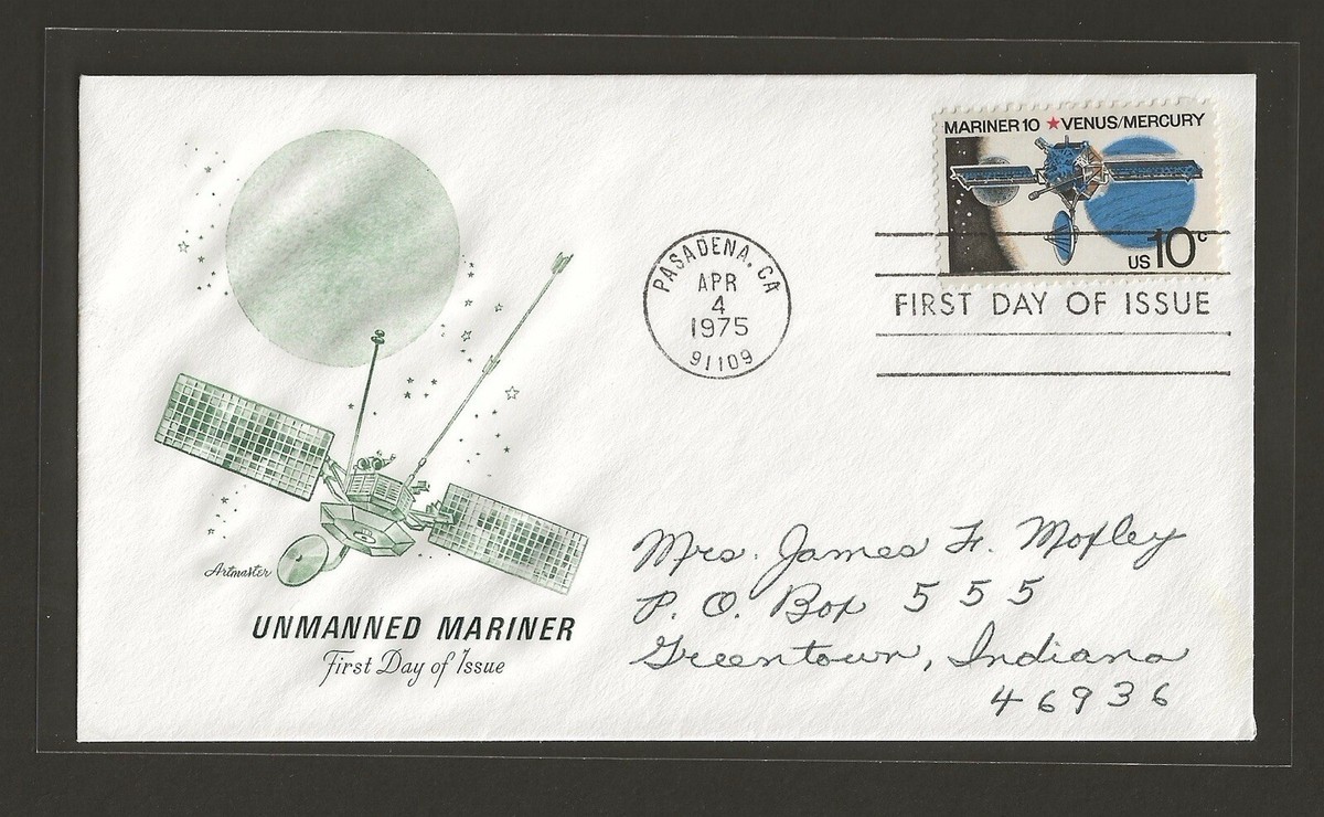 FDC Spatial USA 1975 - Mariner 10, Vénus Et Mercure - Timbre 10c - Enveloppe Premier Jour