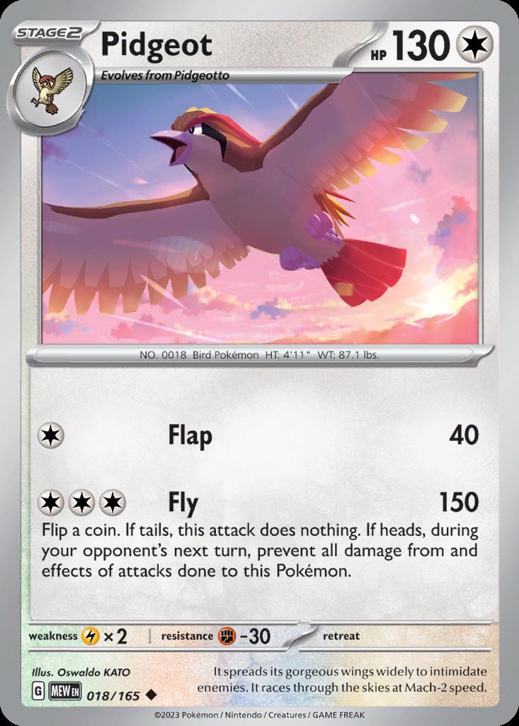 Pokemon Pidgeot (18/210) 151 LP