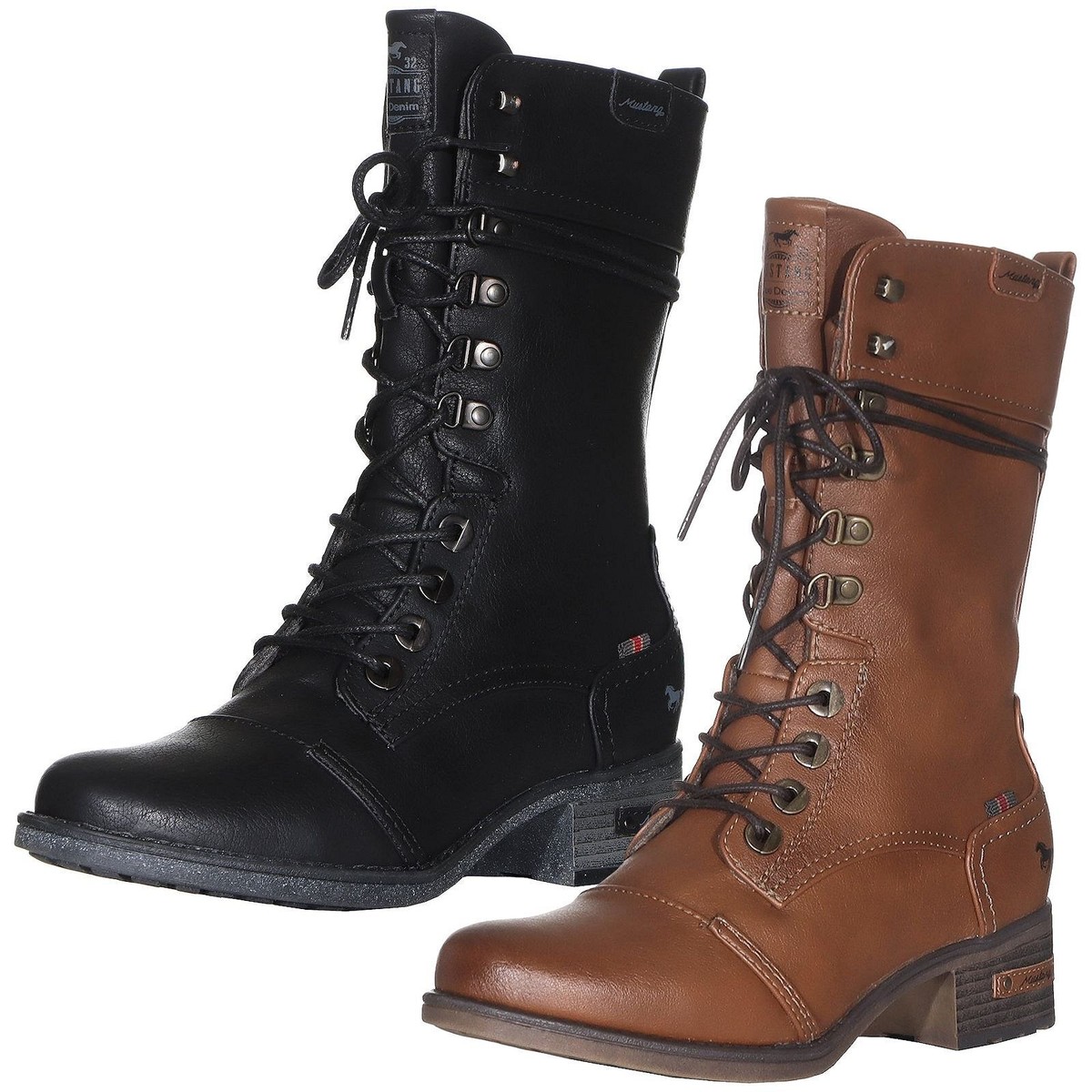 Winterschuhe Mustang Shoes Damen Mustang Schnürstiefeletten