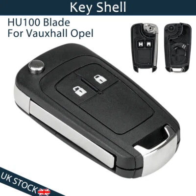 Flip Key Fob Case 2 Button Replacement For Vauxhall Opel Astra J Zafira C Meriva