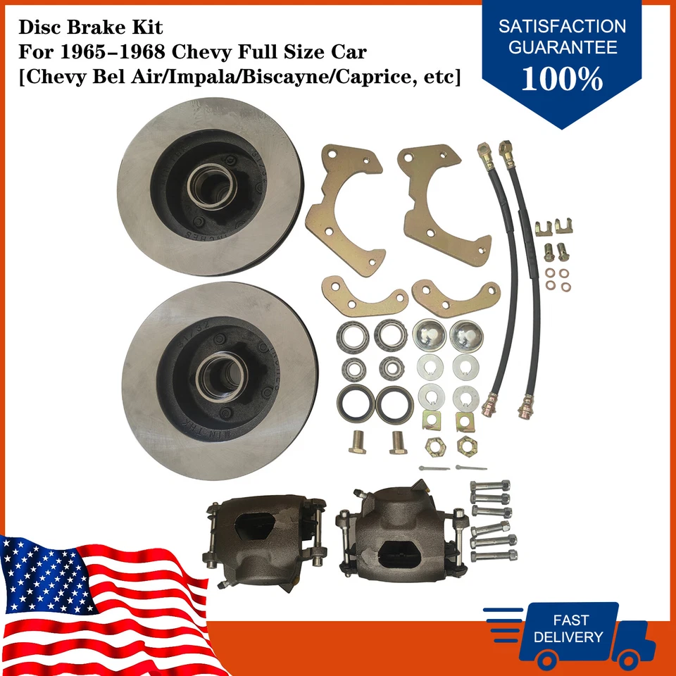 Deluxe Disc Brake Kit For 1965-1968 Chevy Full Size Car Biscayne Impala 91031912 - Image 4 of 4