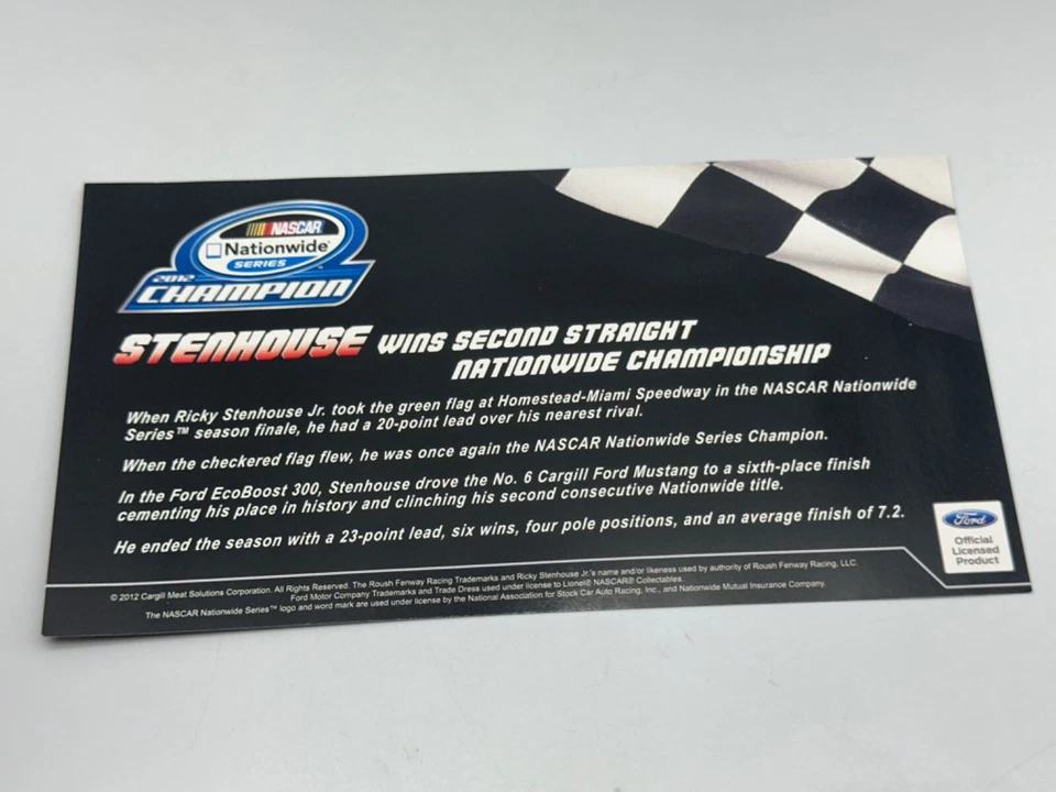 Acción Lionel #6 Ricky Stenhouse Jr 2012 Campeón Nacional Mustang Color Cromo Foto 3 de 4