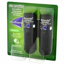 2 x Nicorette Quickmist Mouth Spray Duo Pack 1mg