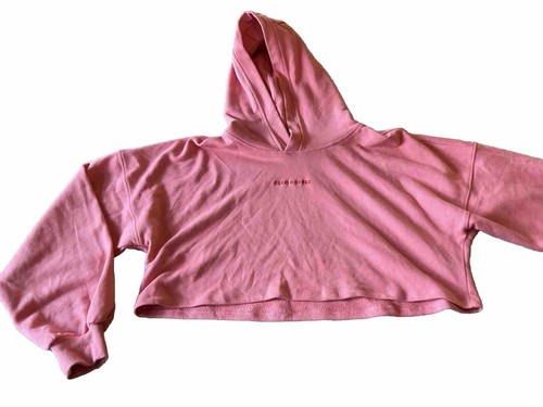 CLEO HARPER size L 14 pink logo cropped OPERA hoodie sweat Shirt - Picture 10 of 23