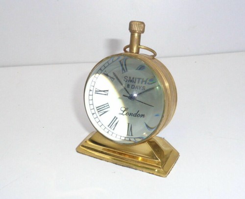 Antique Style Brass Desk Clock Vintage Table top Decorative Christmas Gift - Picture 2 of 4