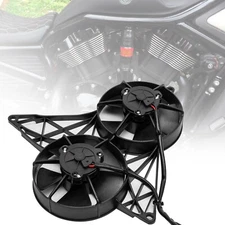 For Harley V-Rod VRSC VRSCB VRSCD VRSCDX Cooling Radiator Fan w/ Bracket Kit