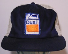 Old Vintage 1980s DUAL PATCH SNAPBACK TRUCKER HAT CAP SWINGSTER MADE IN THE USA