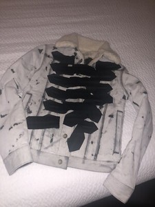 Giambattista Valli X H M Distressed Denim Jacket Men S Size Xs Ebay