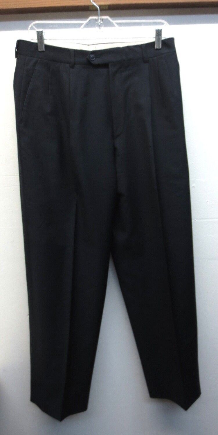 EUC Loro Piana Pants Pleated Super 100s Wool Navy Mad… - Gem