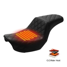 Heated Driver & Passenger Seat Fit For Harley Dyna Super Glide Low Rider 06-2017