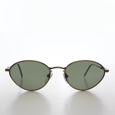 Oval 90s Minimal Vintage Sunglasses - Bronze Torres