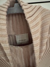 Varley Rib Knit Mock/Turtleneck Oversized Sweater w/ Zippered Side Vents XS