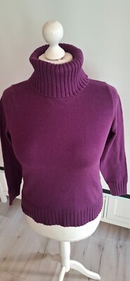 Rollkragen-Pullover lila Gr. M Cecil