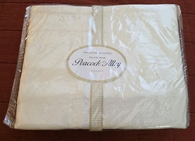 Peacock Alley Cottage Rose Matelasse Standard Pillow Sham Ivory 