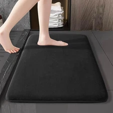 Absorbent Floor Mat Non  Bath Mat Anti Slip Coral Velvet Bathroom Floor 