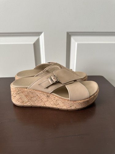 ABEO Leather Solstice Cross Slide Cuban Sand Size 7.5