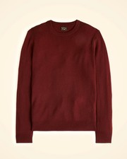 J. Crew Cashmere crewneck sweater in Port Wine Size M 158 NWT BE895