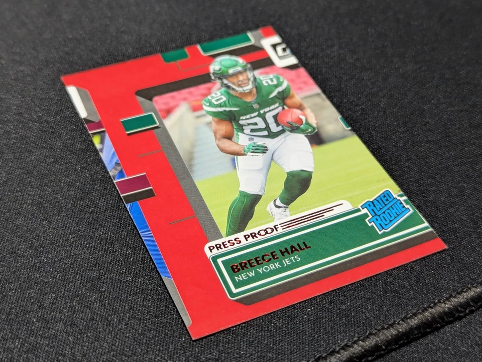 👀RARO ERROR/ERROR 1 de 1 2022 Donruss BREECE HALL Prueba de Prensa Clasificado 314 Novato Foto 3 de 4