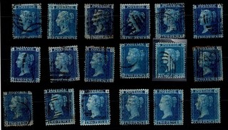 GB QV 2d Blue Collection x 18 Used