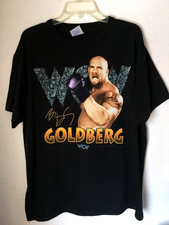Vintage Men's Black WCW Goldberg Wrestling Shirt 1998 Tultex LARGE