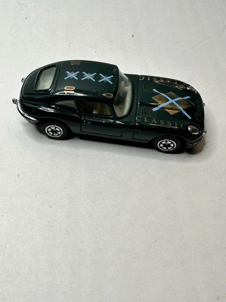 Jaguar verde vintage Yatming tipo E No. Coche de juguete 1010 diecast Foto 3 de 4