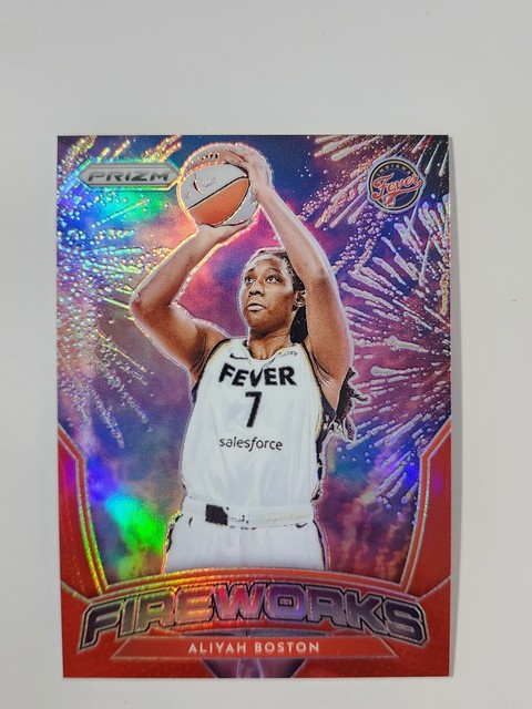 2026 Panini Prizm Wnba Aliyah Boston Fireworks Orange Prizm /99 Fever #4