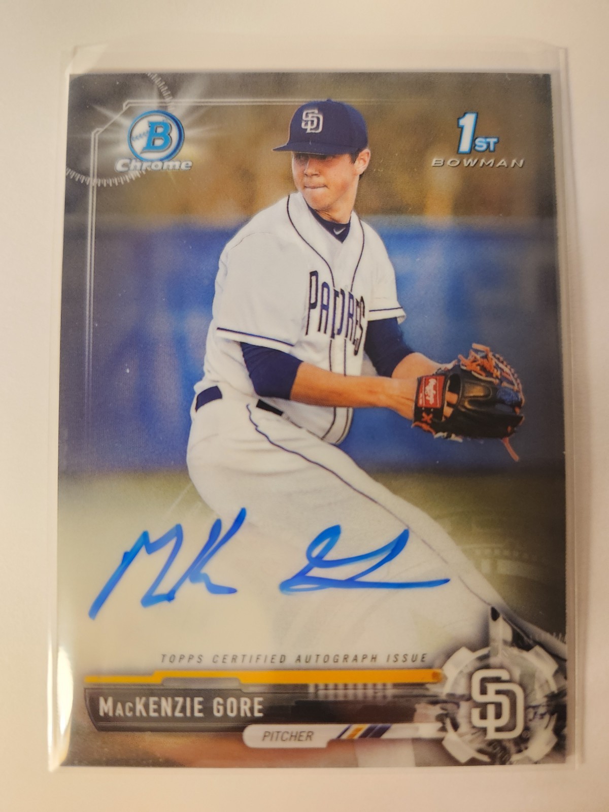 2017 Bowman Chrome Draft Mackenzie Gore Auto #CDA-MG