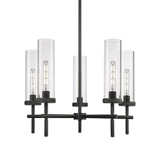 Innovations Lighting 471-5CR-20-27 Lincoln Chandelier Lincoln 5 - Black