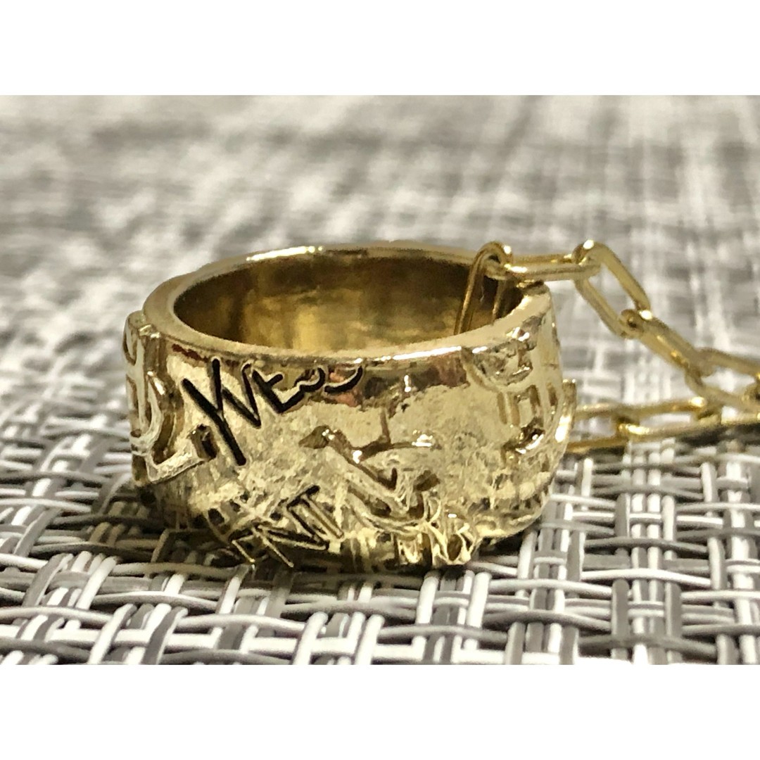 YVES SAINT LAURENT YSL Anello Top Collana Oro Donna Accessori Vintage Giappone 