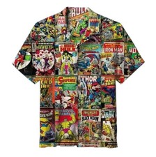 Marvel Comics Hawaiian 3D Shirt, Heroes Hawaiian Shirt, Superhero Hawaii 3D