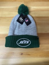 NEW YORK JETS '47 BRAND WINTER POM POM SKI HAT ACRYLIC KNIT Unisex