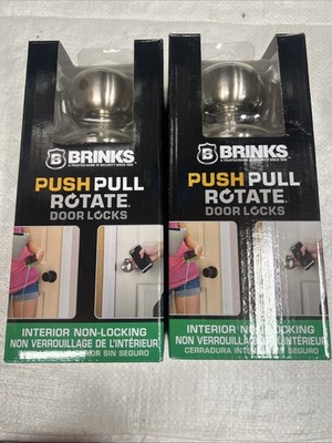 (Lot of 2) Brinks 23041-119 Push Pull Rotate Stafford Satin Nickel