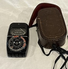 General Electric GE Exposure Light Meter Model 8DW58Y4 With Leather Case - Works
