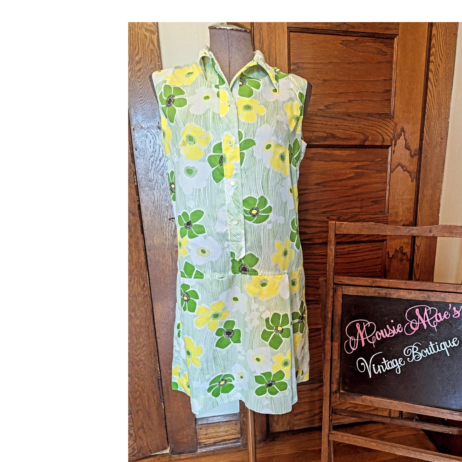 Lady Bayard Vintage Floral Sleeveless Shirt Dress Multicolor Size 14 Mod Hippie
Opens in a new windo