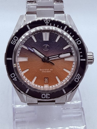 ZELOS SWORDFISH 40MM SS  ''DUSK “AUTO DIVE WATCH- NEW‼️ - Picture 1 of 9