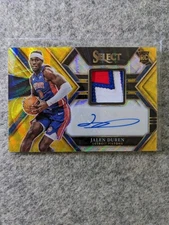2022-23 Panini Select Jalen Duren RC Rookie Patch Auto RPA Gold Wave /10 **read