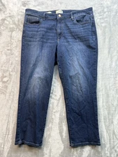 Universal Thread Womens Sz 16S Designer Blue Jeans High Rise Slim Straight Denim