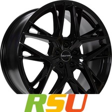 4x GMP Lunica black glossy 7.5x19" ET35 LK5 114.3 ML 73.1 Alufelgen 19 Zoll