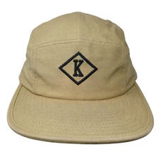K Logo Slideback 5 Panel Hat Brown One Size Solid The Classics Yupoong