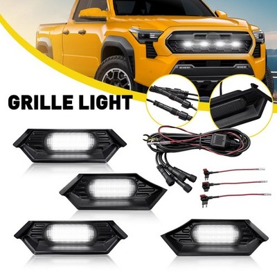 4PCS LED Grille White LED Lights kits For Toyota Tacoma TR D Sport / Off-Road US